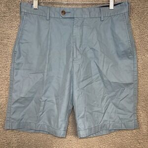 Peter Millar Shorts Men's Sz 32 Light Blue Chino Pima Cotton Golf Outdoor Pocket